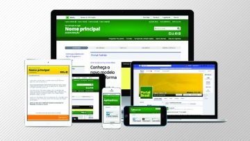 Exibição do layout da Identidade Digital de Governo em diversos dispositivos